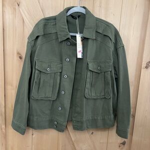 Green Button-Up Jacket